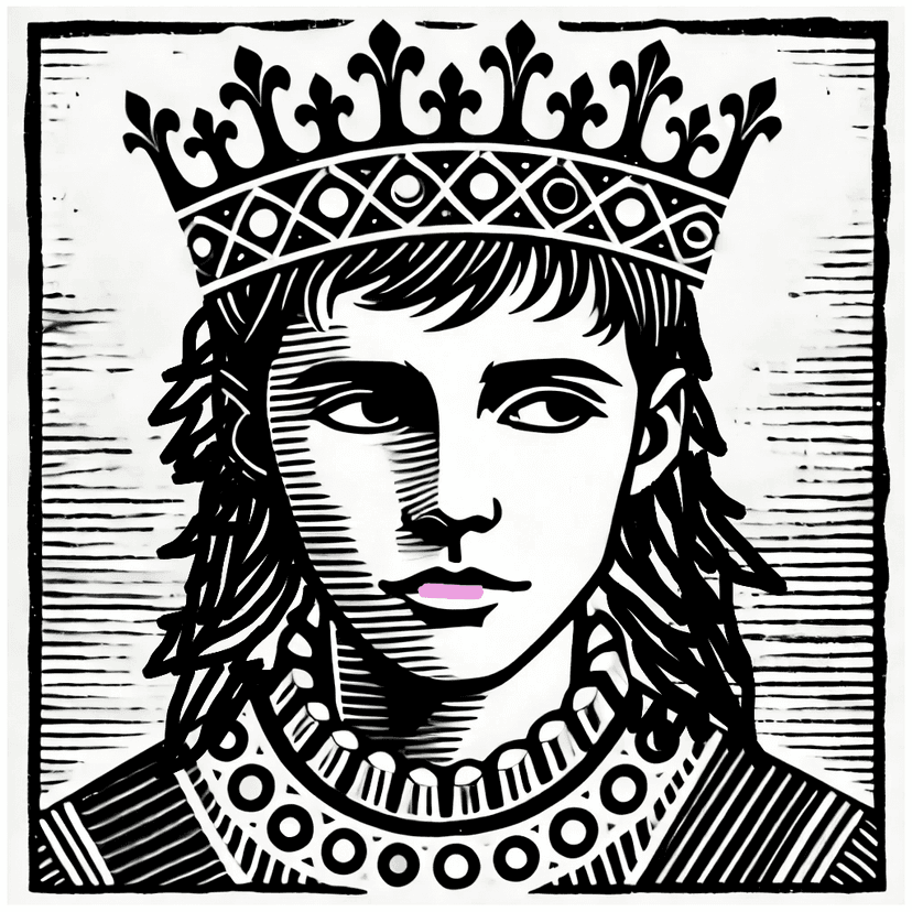 woodcut illustration of george